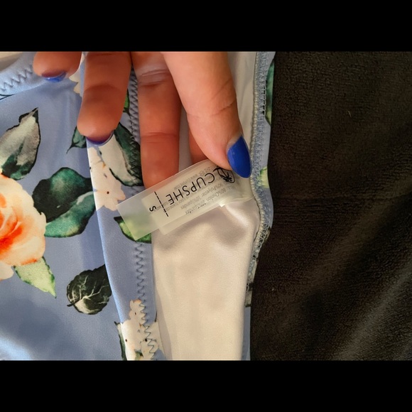 Bikini - floral/navy cupshe size S - Picture 4 of 10